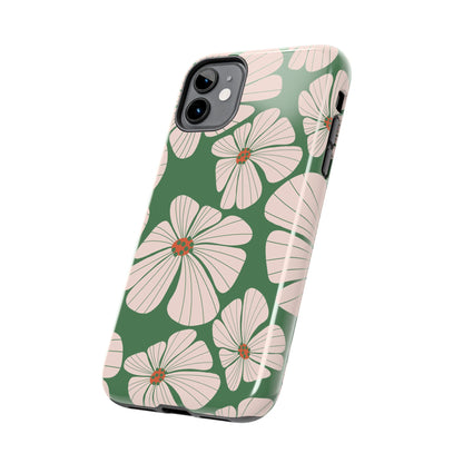 Retro Floral Abstract Phone Case – Vintage 70s & 80s Aesthetic for iPhone & Samsung