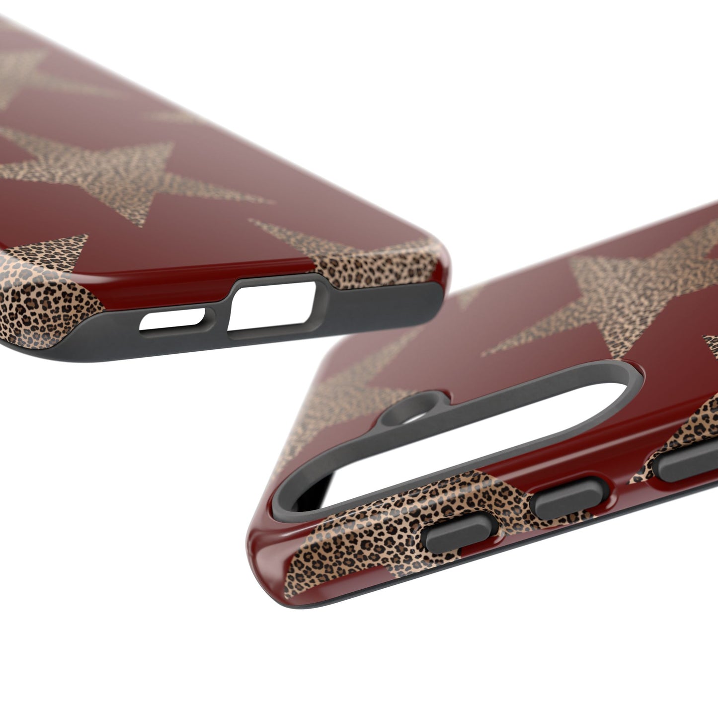 Leopard Star Luxe - Burgundy Edition | Aesthetic Coquette Phone Case for iPhone & Galaxy - JGUS