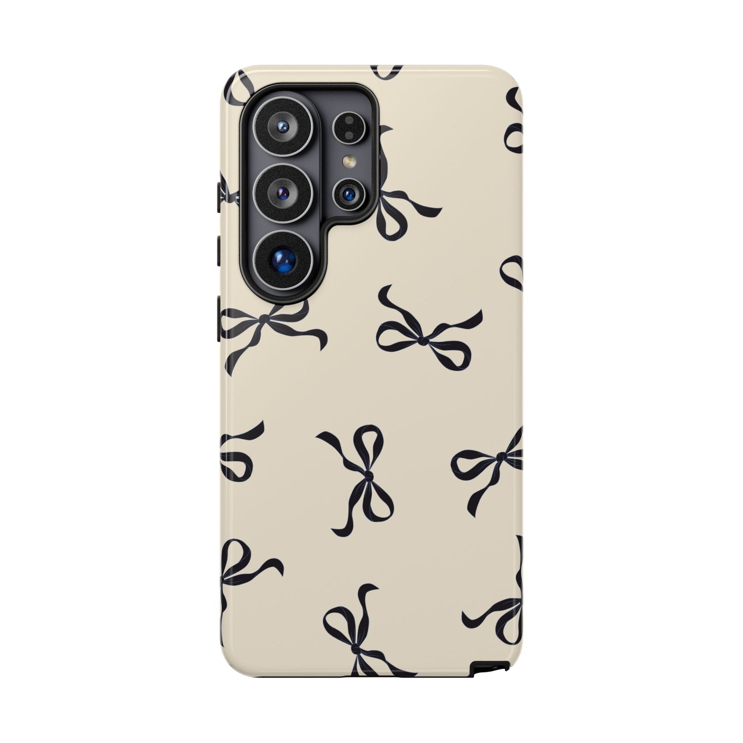 Beige and Black Bow Phone Case - JGUS