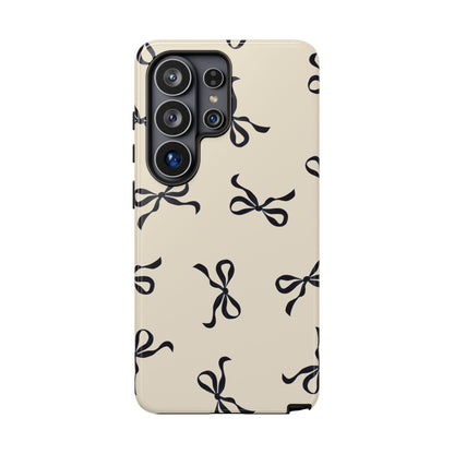 Beige and Black Bow Phone Case - JGUS
