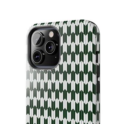 Green Harmony Geometric Phone Case – Durable, Slim, and MagSafe Compatible