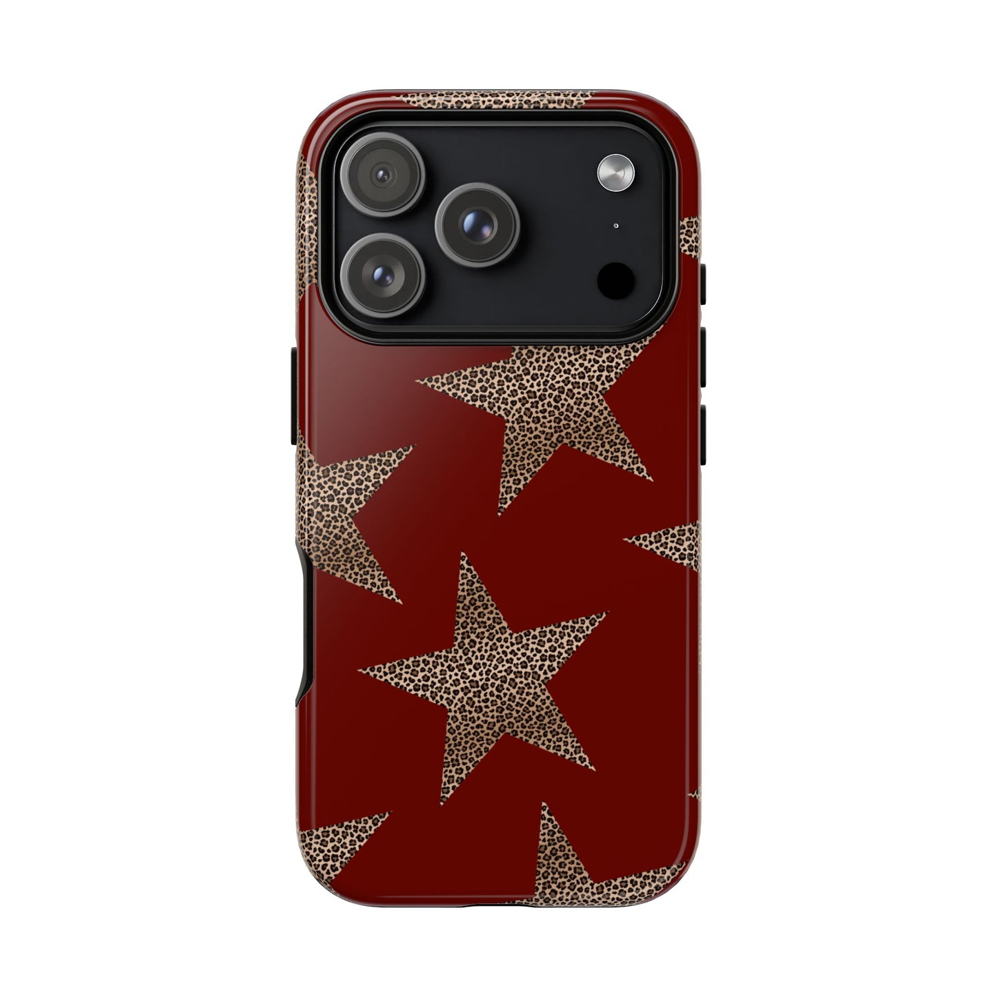 Leopard Star Luxe - Burgundy Edition | Aesthetic Coquette Phone Case for iPhone & Galaxy - JGUS