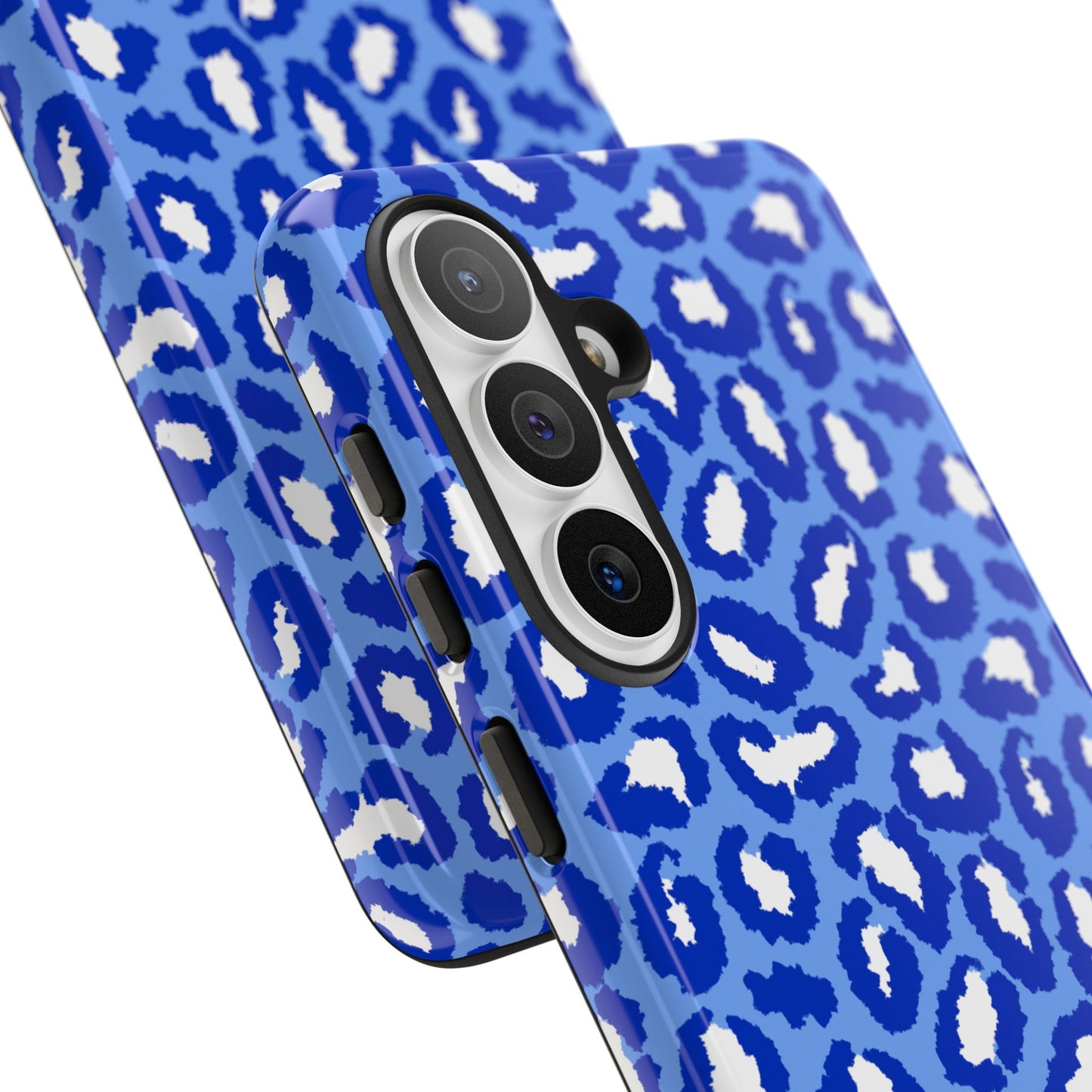 Leopard Vibes - Blue Edition Phone Case for iPhone & Samsung - Stylish & Durable Animal Print Case - JGUS