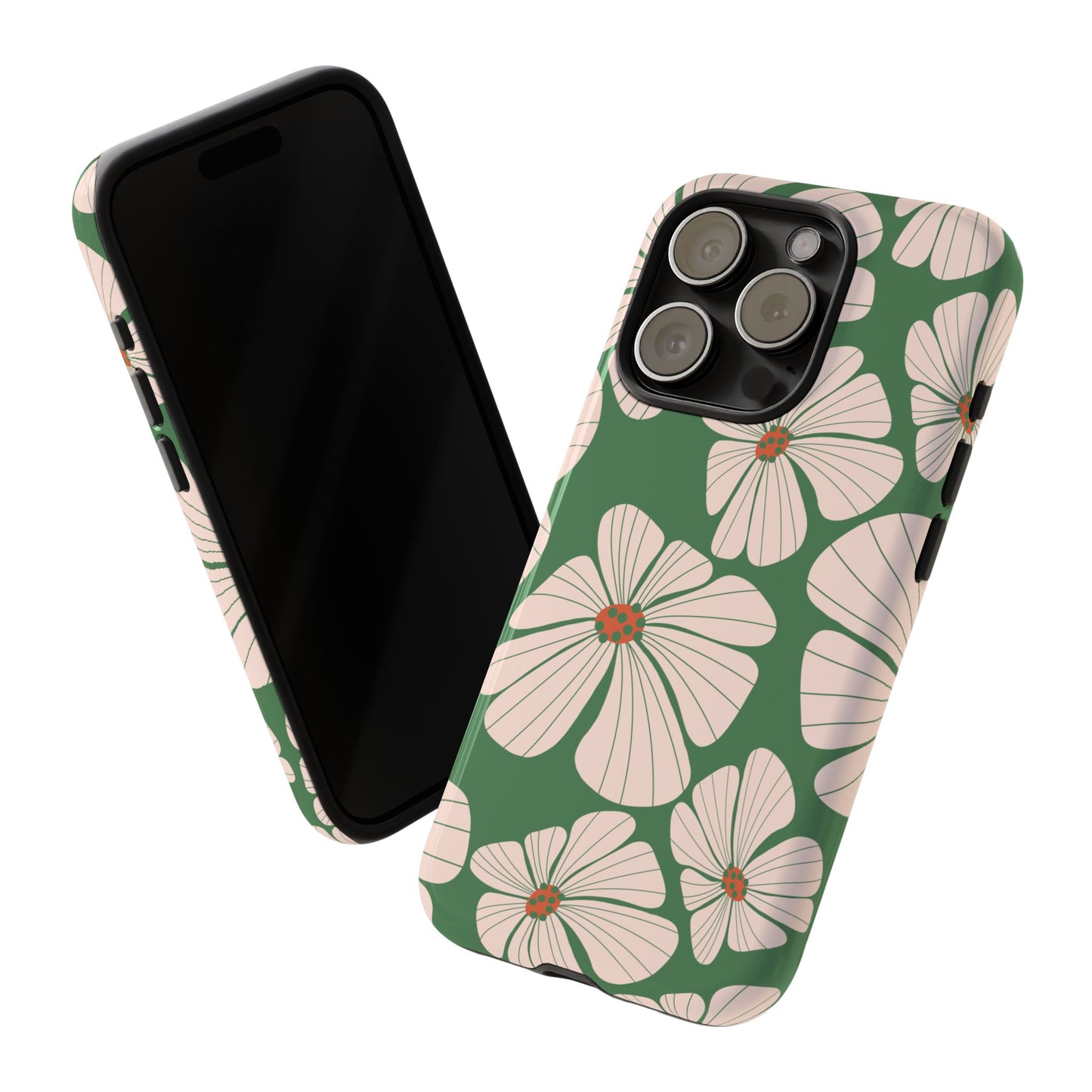 Retro Floral Abstract Phone Case – Vintage 70s & 80s Aesthetic for iPhone & Samsung - JGUS