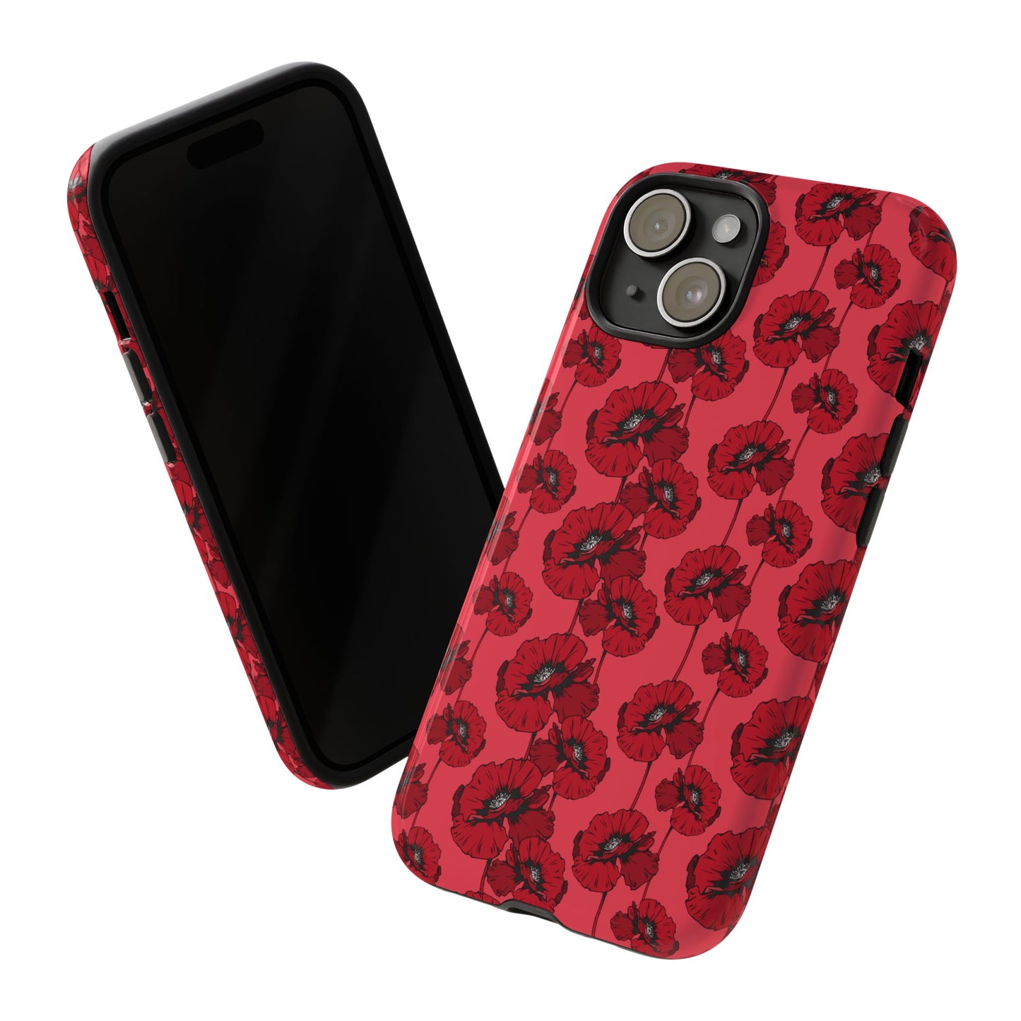 Red Poppy Phone Case for iPhone, Samsung & Google Pixel – Bold Floral Statement Aesthetic - JGUS