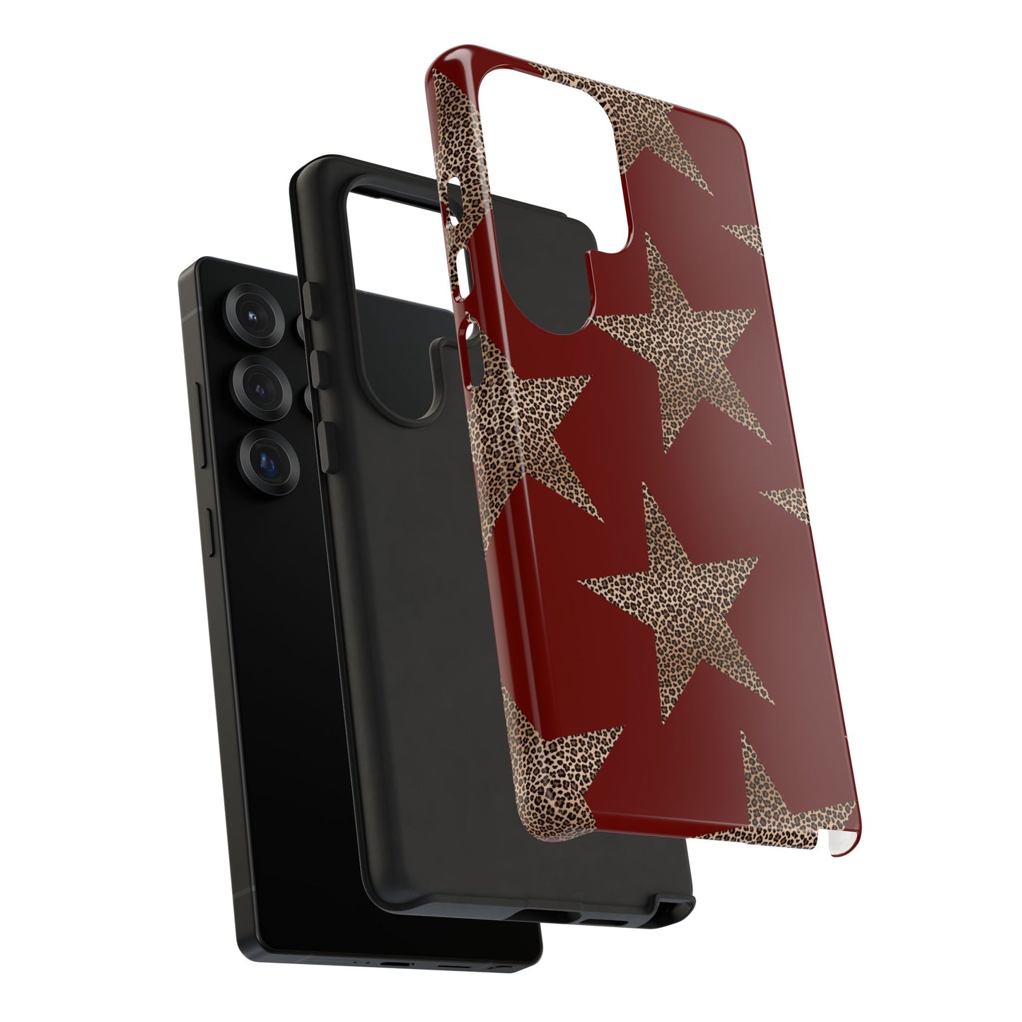 Leopard Star Luxe - Burgundy Edition | Aesthetic Coquette Phone Case for iPhone & Galaxy - JGUS