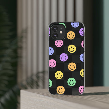 Happy Vibes Clear Phone Case