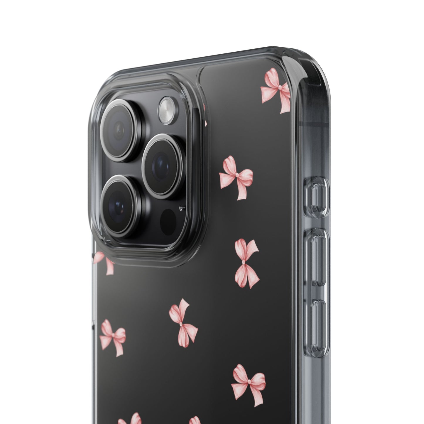 Pink Bow Dreams Clear Phone Case