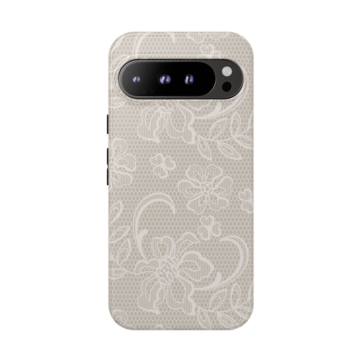 Lace Phone Case for iPhone Samsung Pixel – Cream Floral Elegant Aesthetic - JGUS