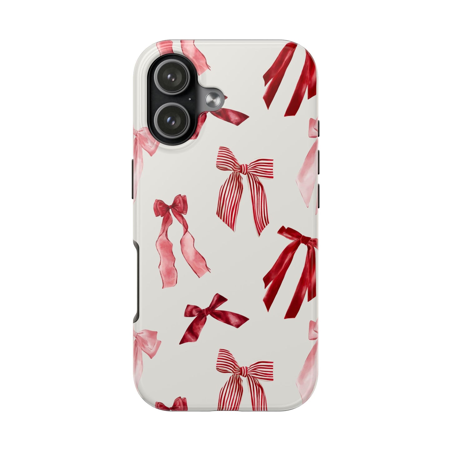 Burgundy Chic Bow Design Phone Case