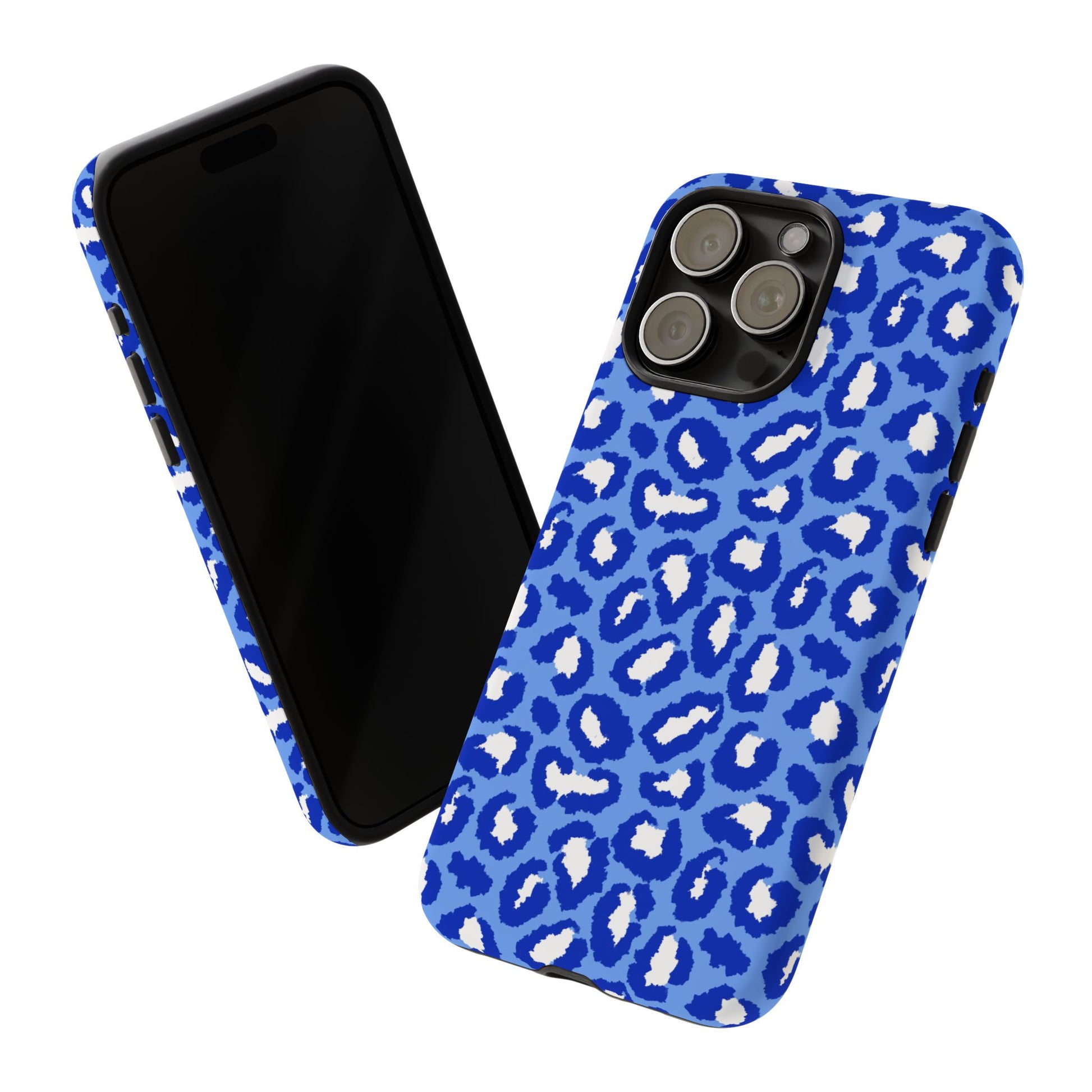Leopard Vibes - Blue Edition Phone Case for iPhone & Samsung - Stylish & Durable Animal Print Case - JGUS