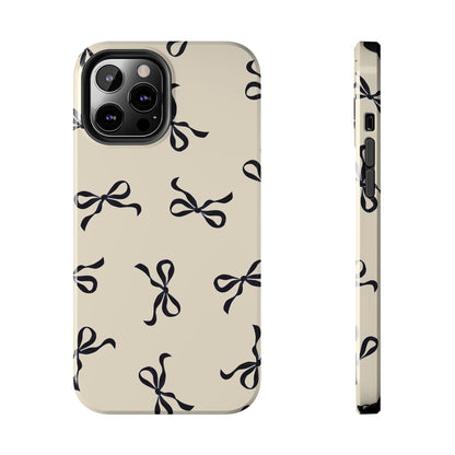 Beige and Black Bow Phone Case