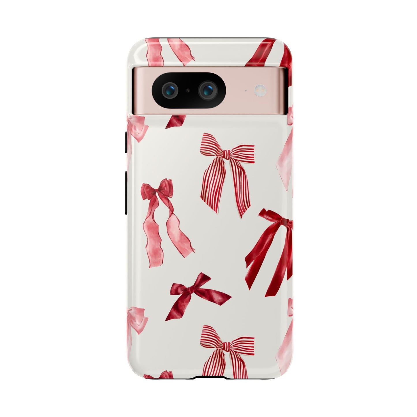 Burgundy Chic Bow Design Phone Case - JGUS