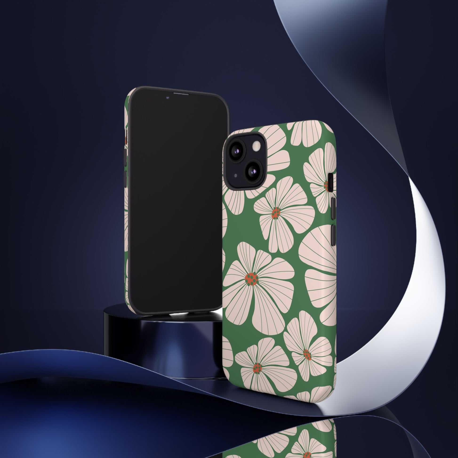 Retro Floral Abstract Phone Case – Vintage 70s & 80s Aesthetic for iPhone & Samsung - JGUS