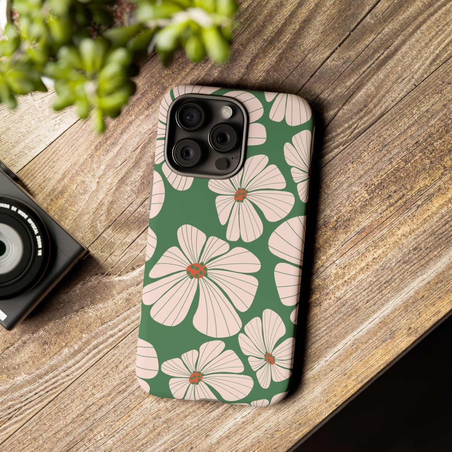 Retro Floral Abstract Phone Case – Vintage 70s & 80s Aesthetic for iPhone & Samsung - JGUS