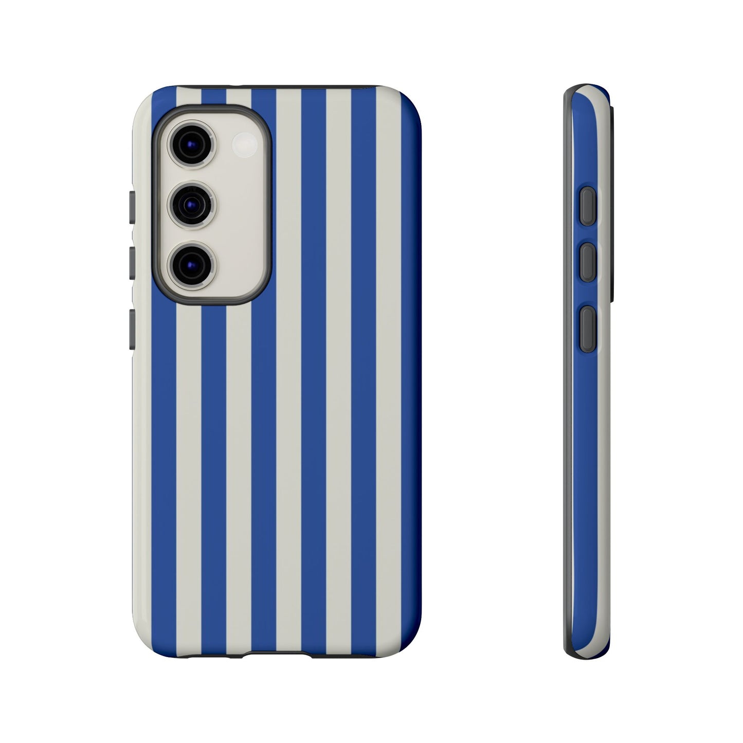 Title: Blue & White Stripe Phone Case – Classic Nautical Pattern for iPhone & Samsung - JGUS