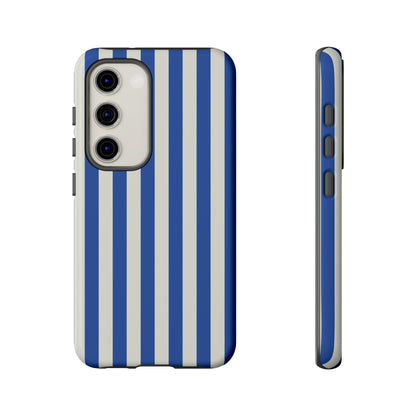 Title: Blue & White Stripe Phone Case – Classic Nautical Pattern for iPhone & Samsung - JGUS