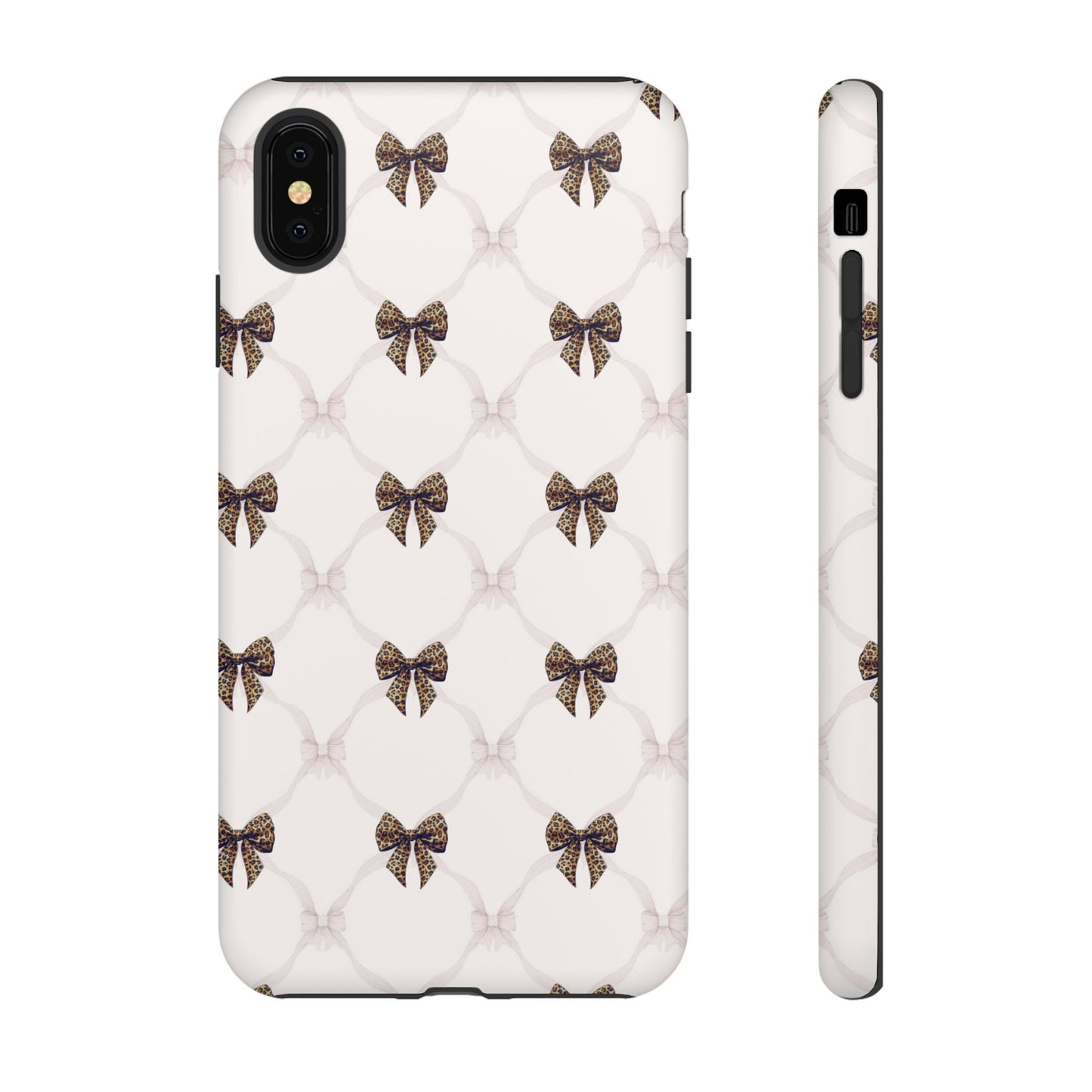 Chic Bow Pattern Phone Case | Elegant Clear Protective Case | Stylish iPhone & Samsung Cover - JGUS