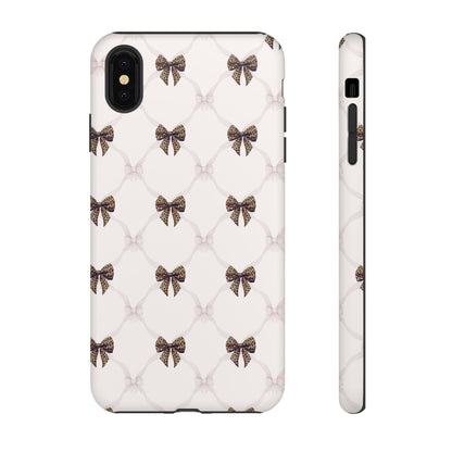 Chic Bow Pattern Phone Case | Elegant Clear Protective Case | Stylish iPhone & Samsung Cover - JGUS