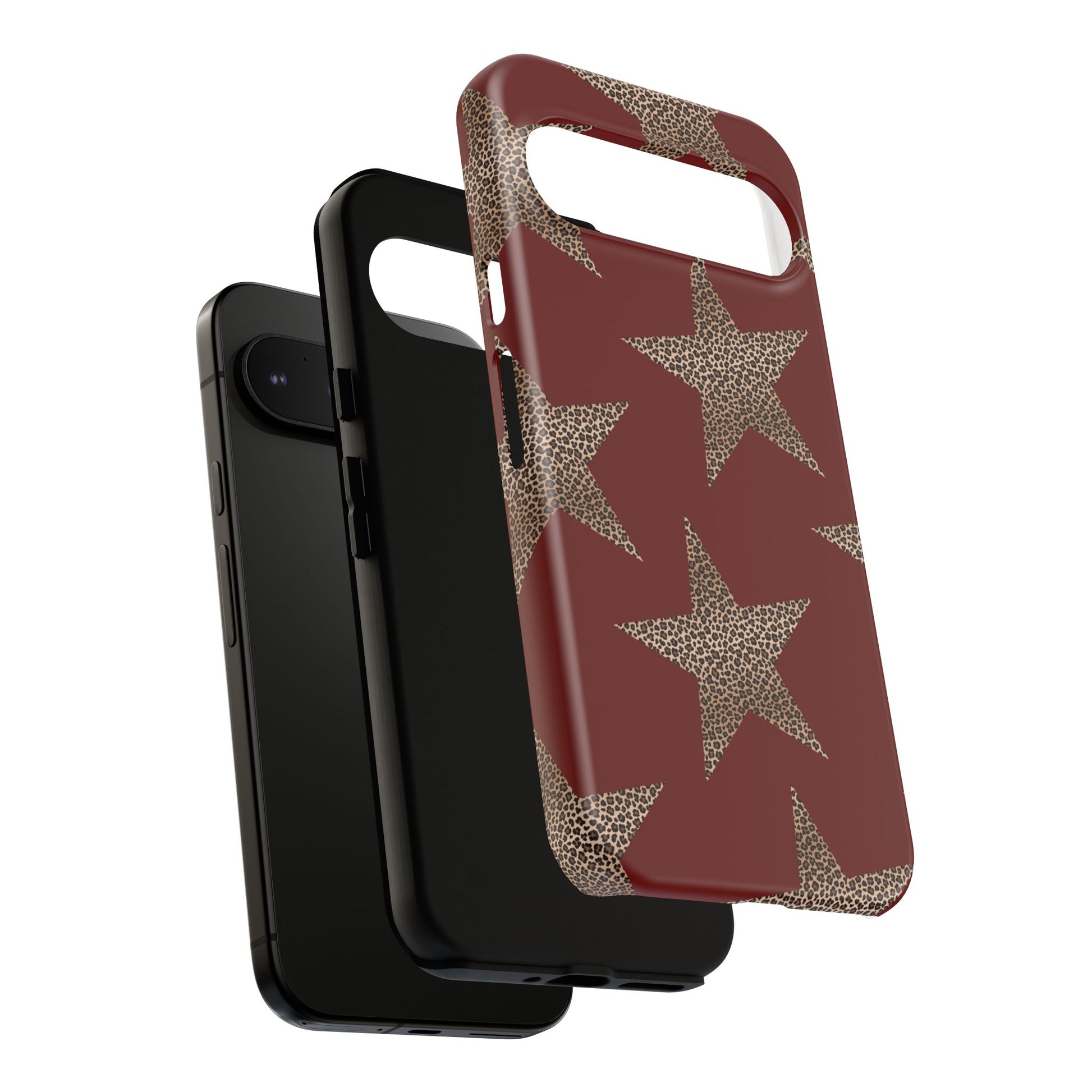 Leopard Star Luxe - Burgundy Edition | Aesthetic Coquette Phone Case for iPhone & Galaxy - JGUS