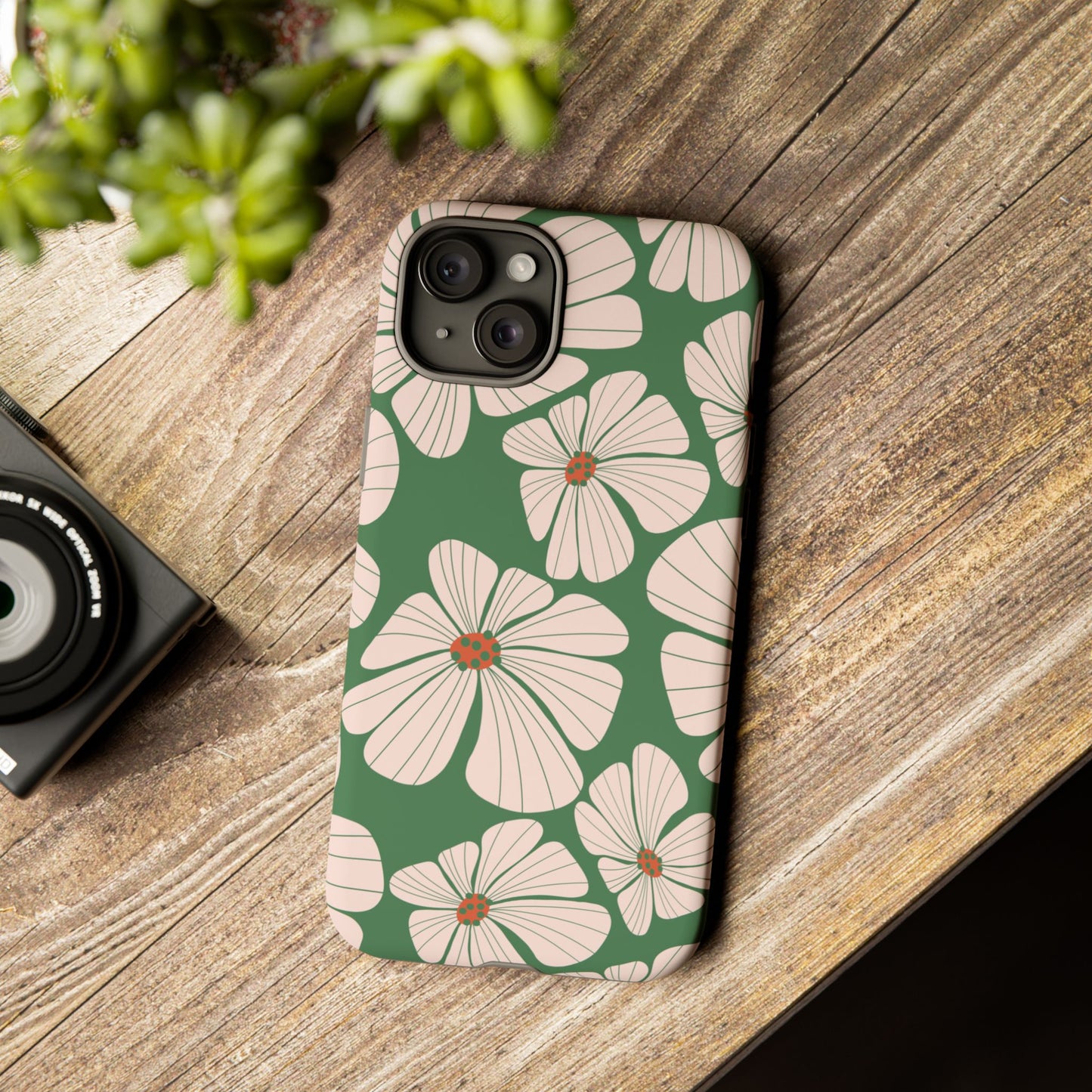 Retro Floral Abstract Phone Case – Vintage 70s & 80s Aesthetic for iPhone & Samsung - JGUS