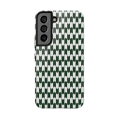 Green Harmony Geometric Phone Case – Durable, Slim, and MagSafe Compatible