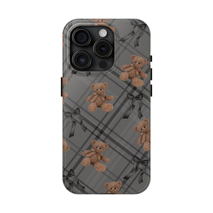 Cute Bows & Bears Phone Case – Customizable, Dual-Layer Protection for iPhone & Samsung