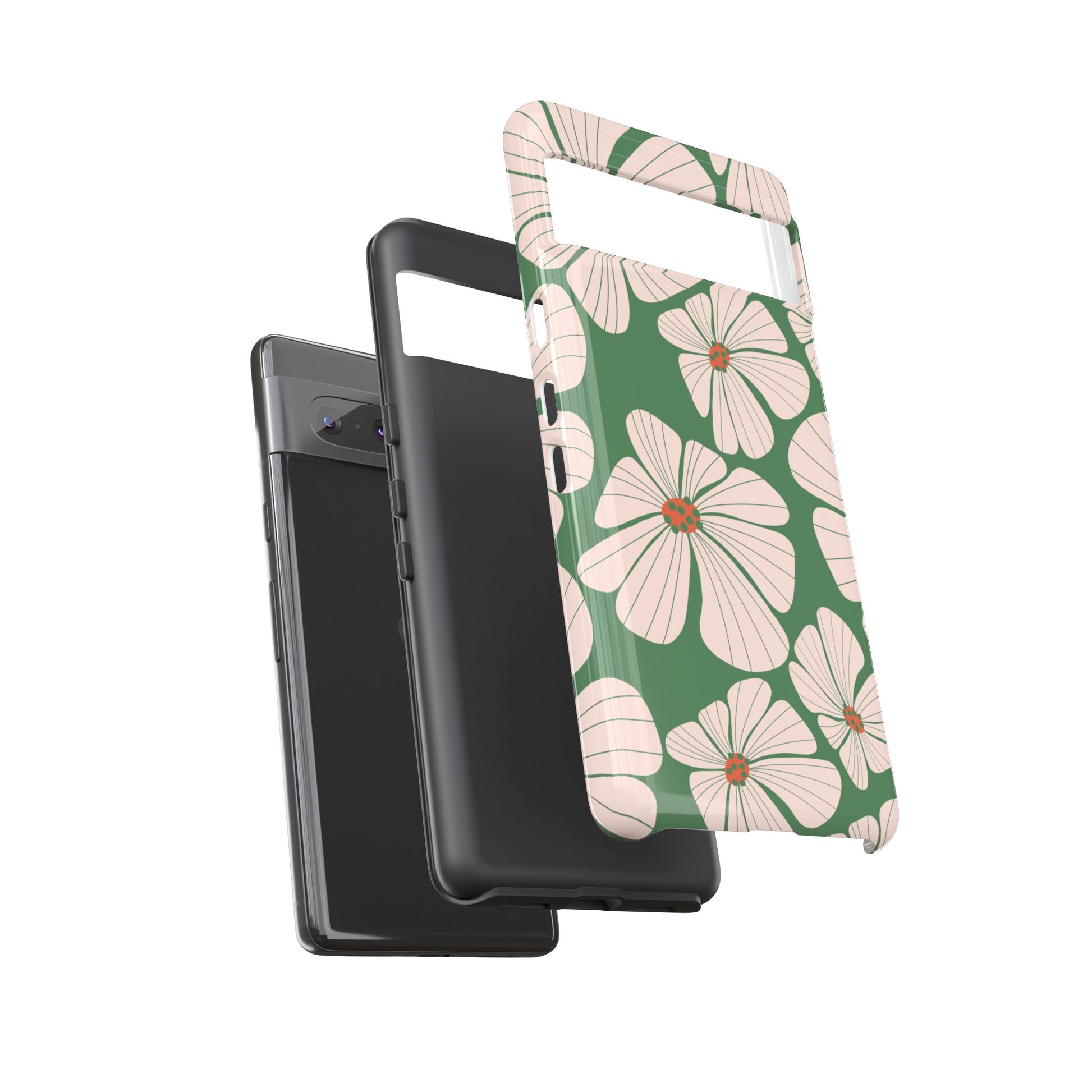 Retro Floral Abstract Phone Case – Vintage 70s & 80s Aesthetic for iPhone & Samsung - JGUS