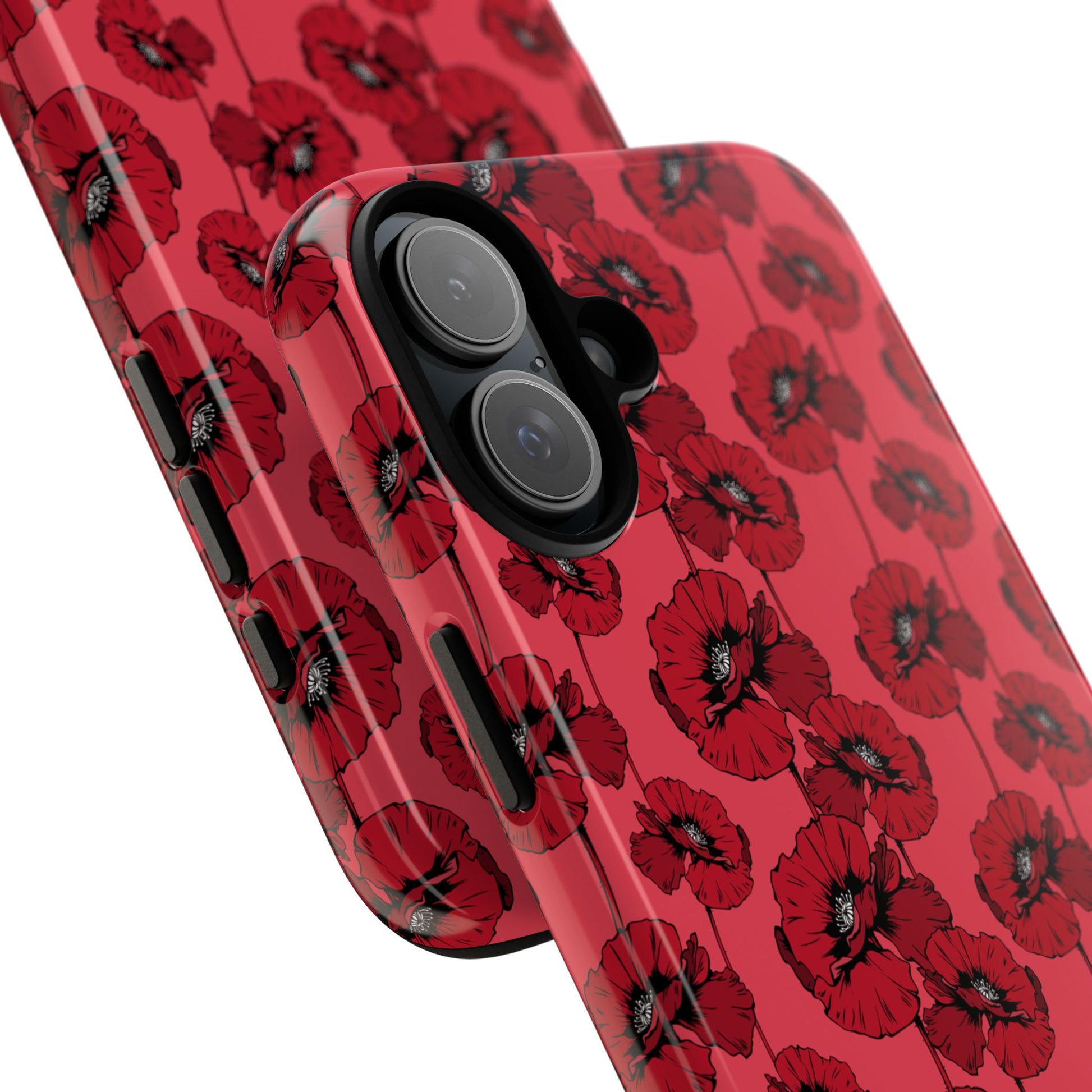 Red Poppy Phone Case for iPhone, Samsung & Google Pixel – Bold Floral Statement Aesthetic - JGUS
