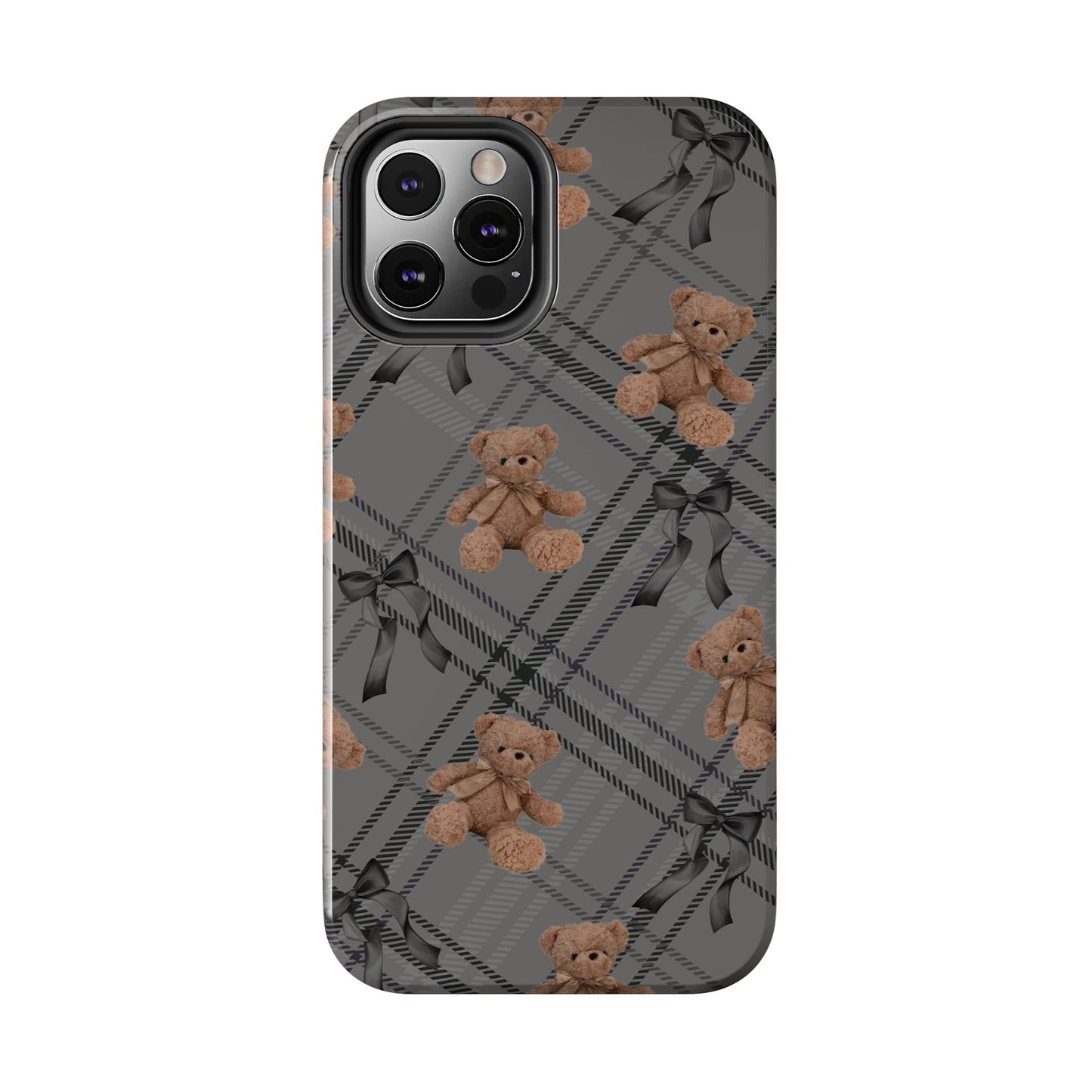 Cute Bows & Bears Phone Case – Customizable, Dual-Layer Protection for iPhone & Samsung