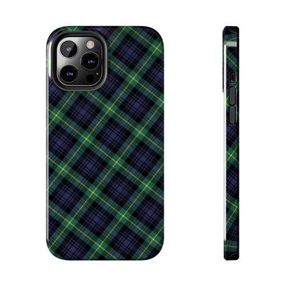 Jade Plaid Luxe Phone Case – Dual-Layer Protection for iPhone & Samsung