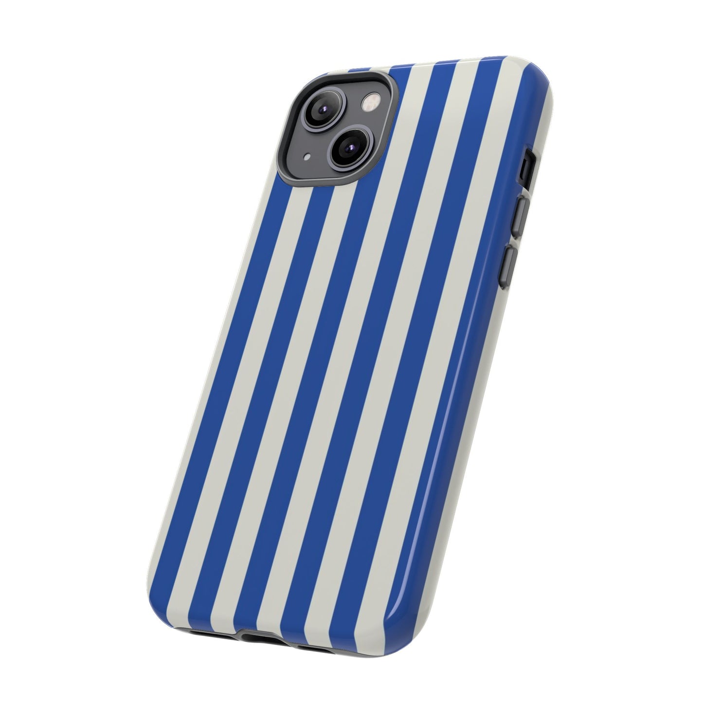 Title: Blue & White Stripe Phone Case – Classic Nautical Pattern for iPhone & Samsung - JGUS