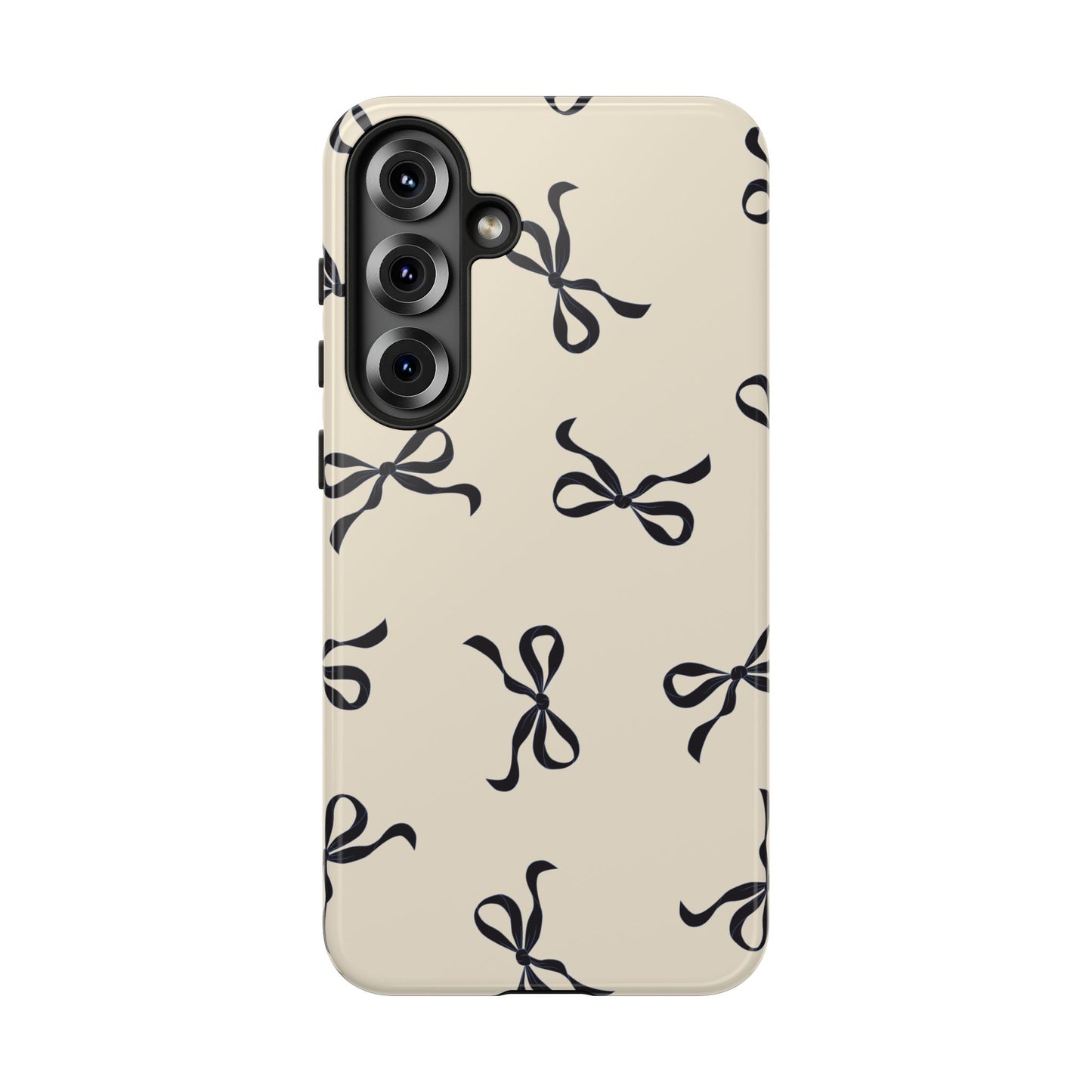 Beige and Black Bow Phone Case - JGUS