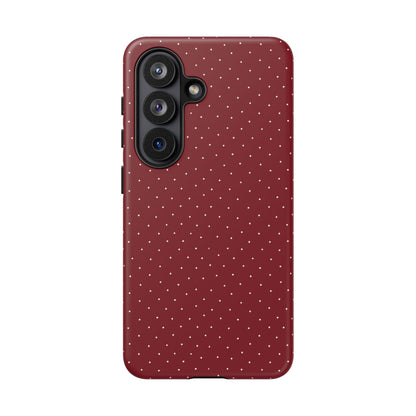 Burgundy  & White Dots Case - JGUS