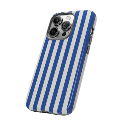 Title: Blue & White Stripe Phone Case – Classic Nautical Pattern for iPhone & Samsung - JGUS