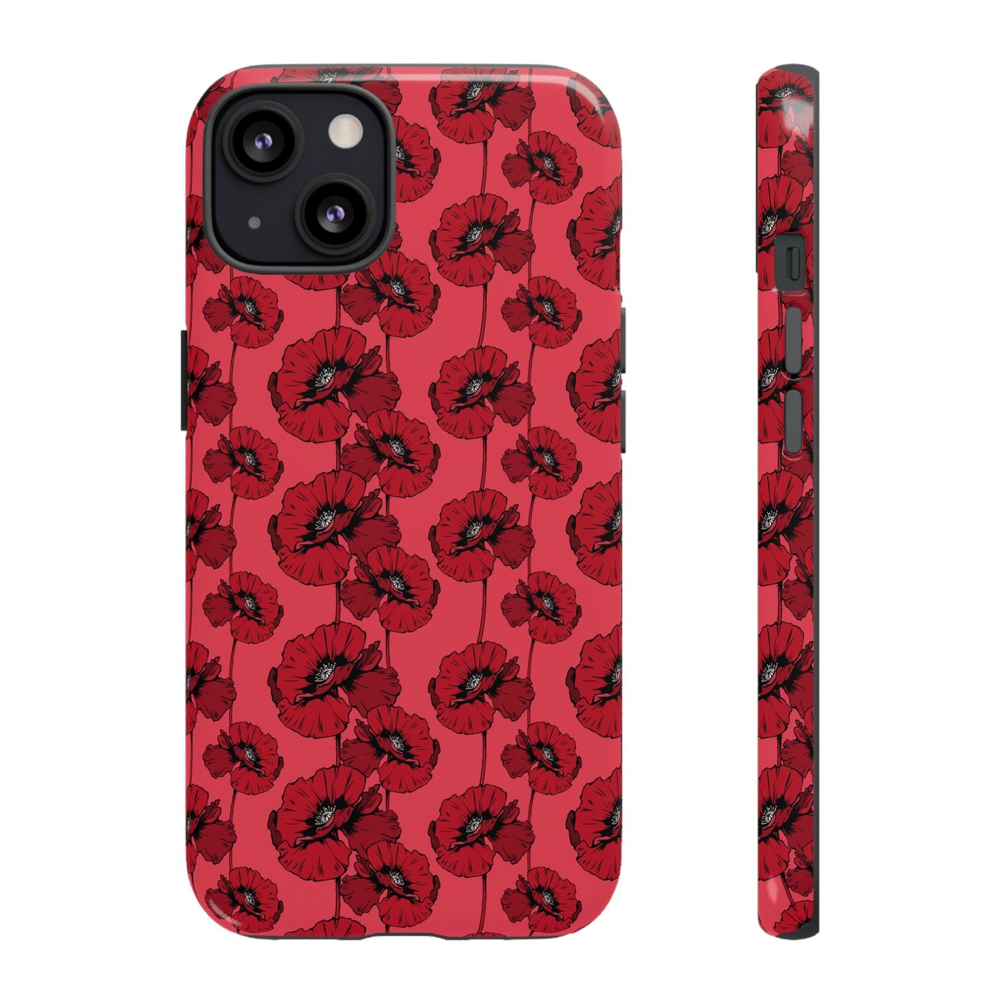 Red Poppy Phone Case for iPhone, Samsung & Google Pixel – Bold Floral Statement Aesthetic - JGUS