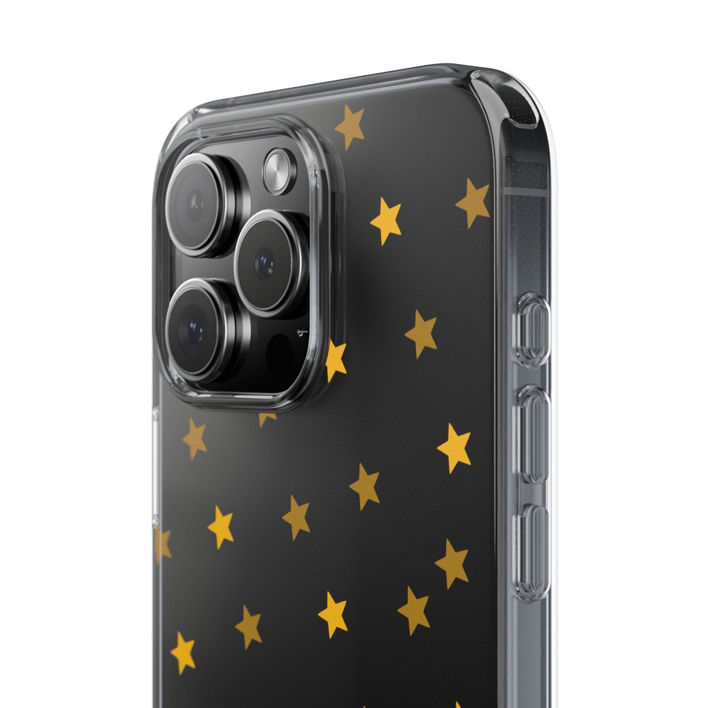 Yellow Stars Clear Phone Case – Stylish, Durable Protection