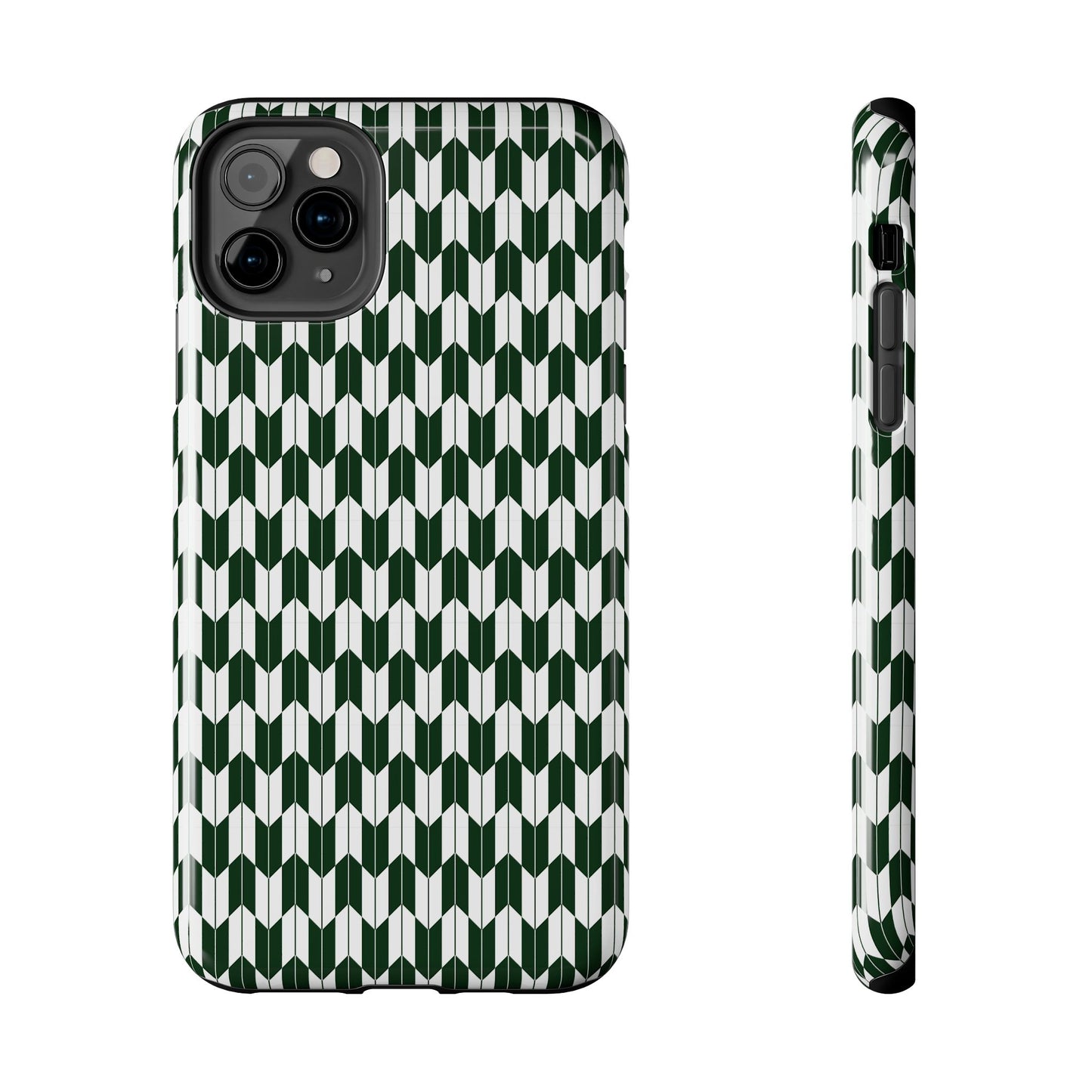 Green Harmony Geometric Phone Case – Durable, Slim, and MagSafe Compatible