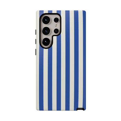 Title: Blue & White Stripe Phone Case – Classic Nautical Pattern for iPhone & Samsung - JGUS
