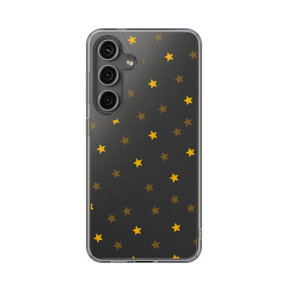 Yellow Stars Clear Phone Case – Stylish, Durable Protection