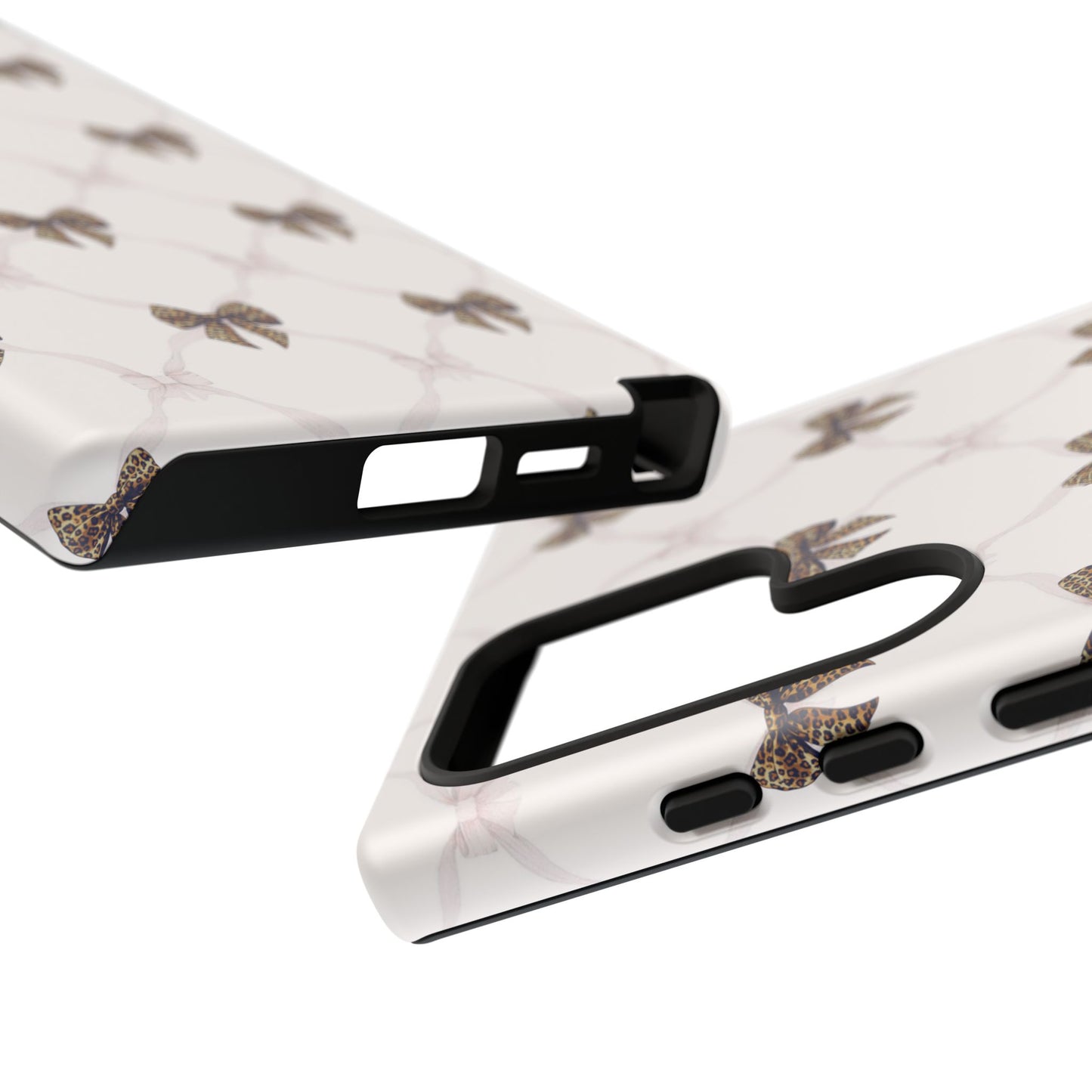 Chic Bow Pattern Phone Case | Elegant Clear Protective Case | Stylish iPhone & Samsung Cover - JGUS