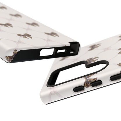 Chic Bow Pattern Phone Case | Elegant Clear Protective Case | Stylish iPhone & Samsung Cover - JGUS