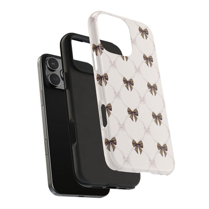 Chic Bow Pattern Phone Case | Elegant Clear Protective Case | Stylish iPhone & Samsung Cover