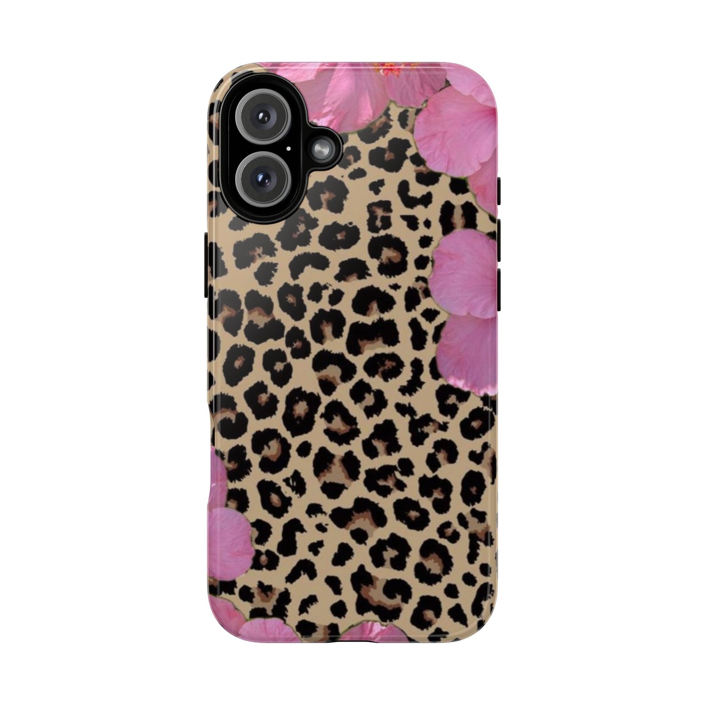 Leopard Bloom Pink Floral Phone Case – Trendy Animal Print Case for iPhone & Samsung