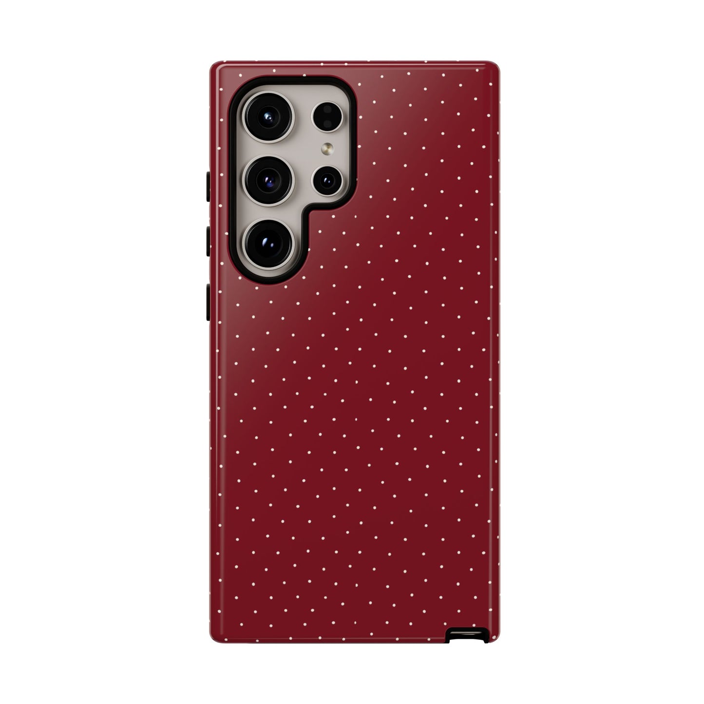 Burgundy  & White Dots Case - JGUS