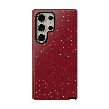 Burgundy  & White Dots Case - JGUS