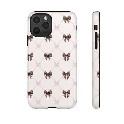 Chic Bow Pattern Phone Case | Elegant Clear Protective Case | Stylish iPhone & Samsung Cover - JGUS