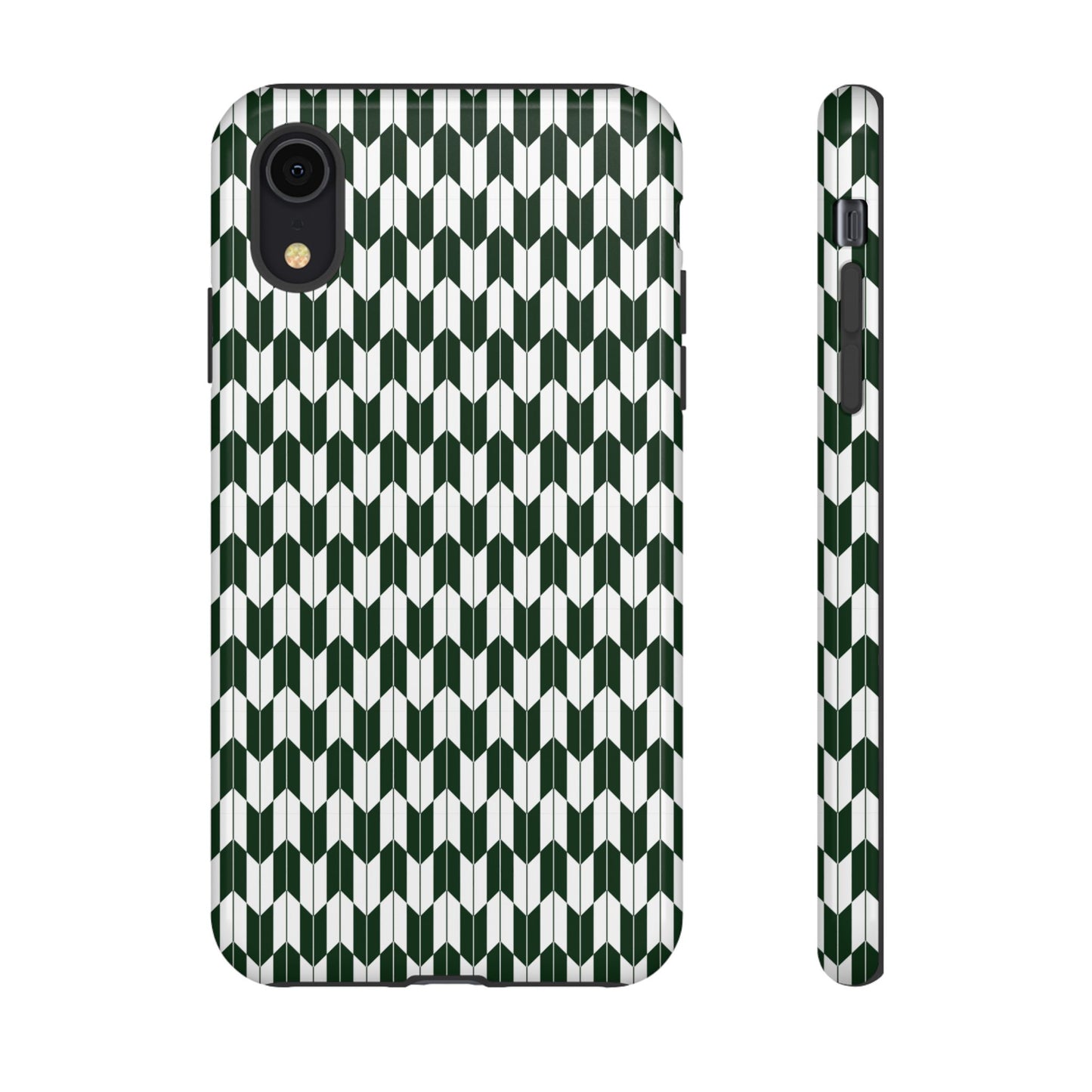 Green Harmony Geometric Phone Case – Durable, Slim, and MagSafe Compatible - JGUS