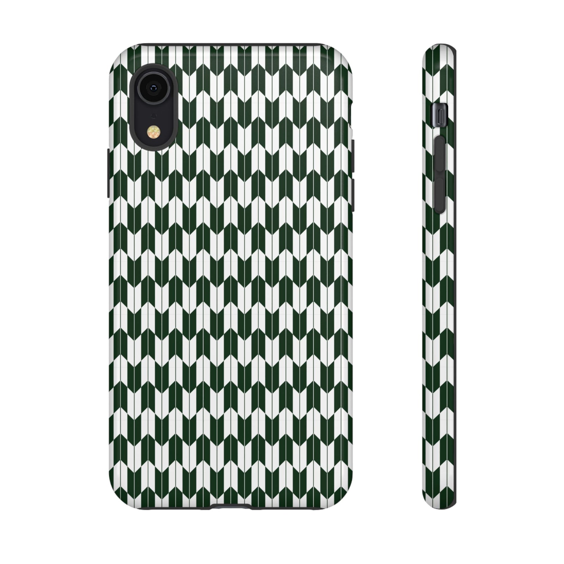 Green Harmony Geometric Phone Case – Durable, Slim, and MagSafe Compatible - JGUS