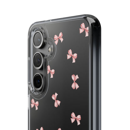 Pink Bow Dreams Clear Phone Case